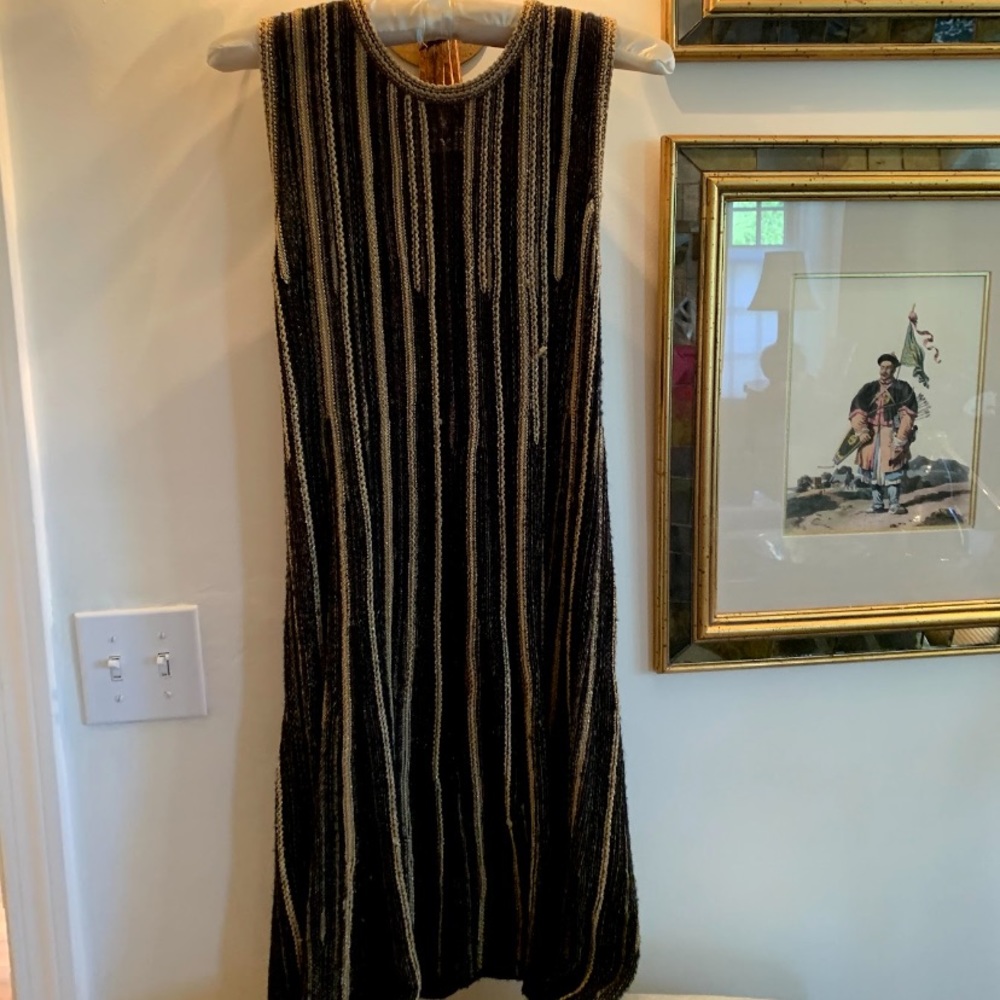 Gold & Black Midi Dress